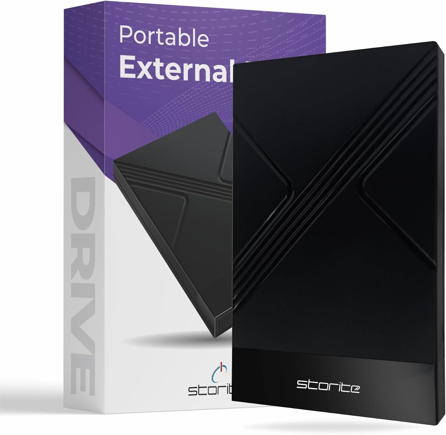 Storite Portable External Hard Drive Type C 500GB 2.5 Inch HDD Backup Memory with Fast Data Transfer USB C Compatible with Phone, PC, Mac, Windows, Games (Black)