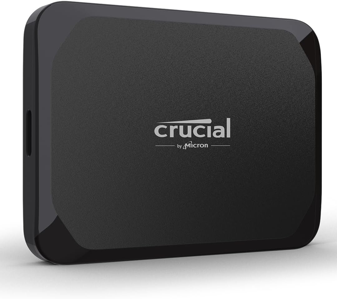Crucial X9 1TB Portable External Solid State Drive, Up to 1050MB/s, Compatible with PC, Mac, PlayStation and Xbox, USB-C 3.2 - CT1000X9SSD902