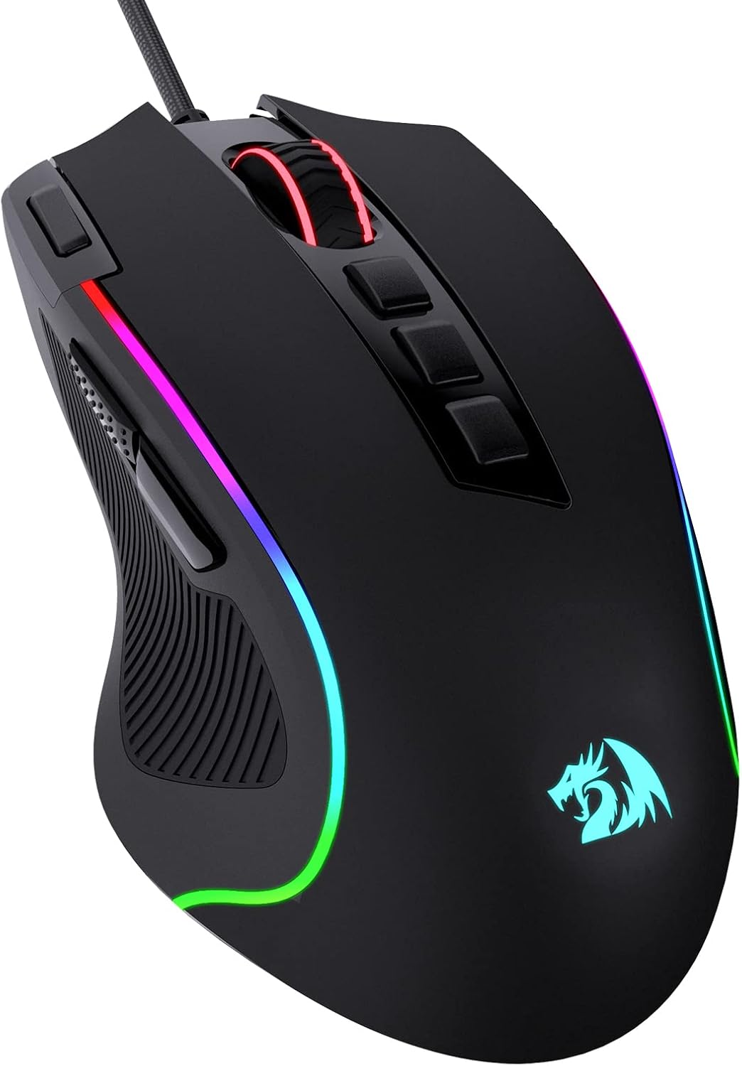 Redragon M612 Predator RGB Gaming Mouse, Optical Wired Gaming Mouse 8000 DPI with 11 Programmable Buttons and 5 Backlit Modes, Software Supports Quick Shooting Button