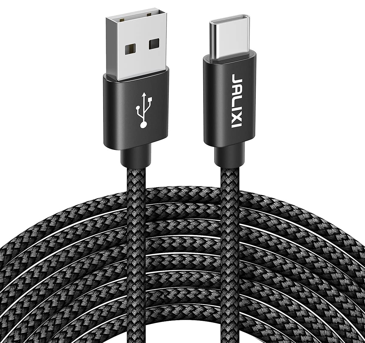 JALIXI 3M USB C Cable, PS5 Controller Cable Long Fast Charging Nylon Braided Compatible with Playstation 5, Xbox Series X/S, Black