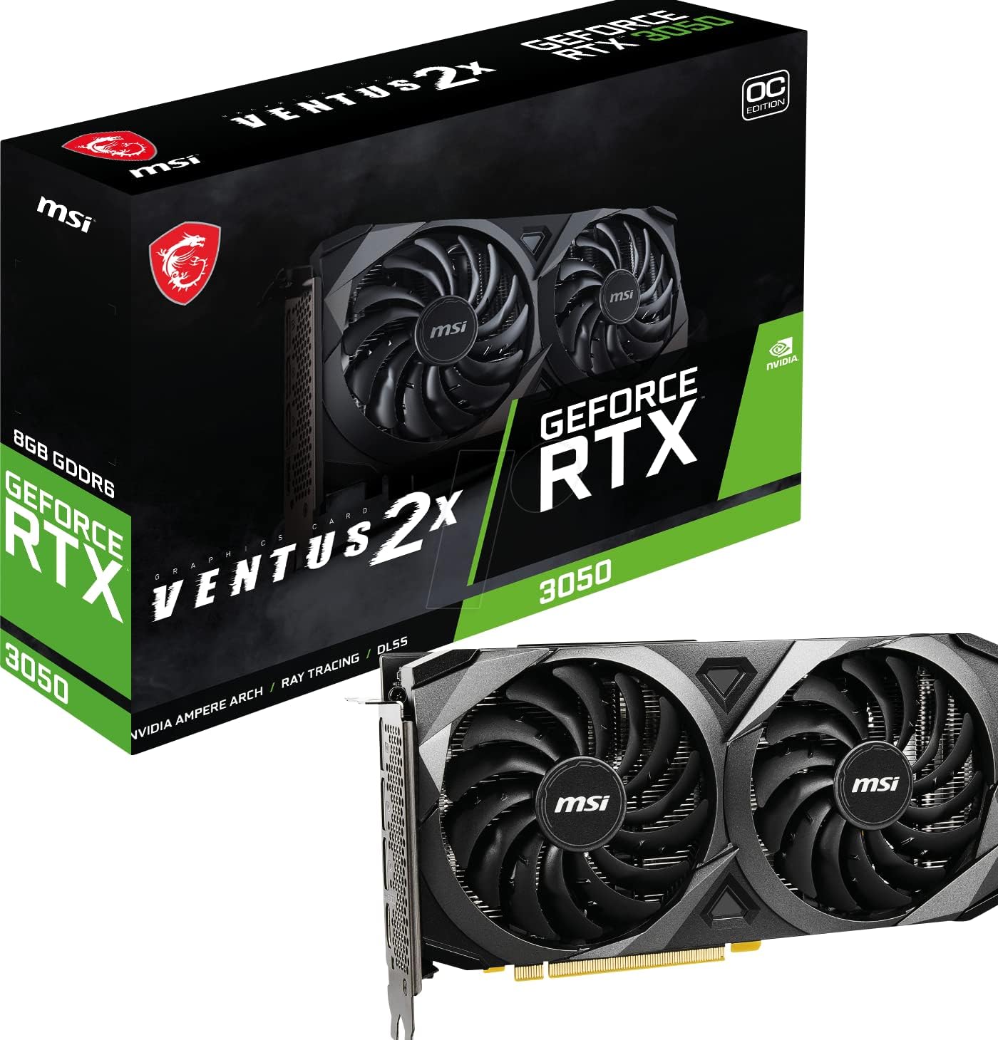 MSI RTX 3050 Ventus 2X 8G OC V397-418R Black