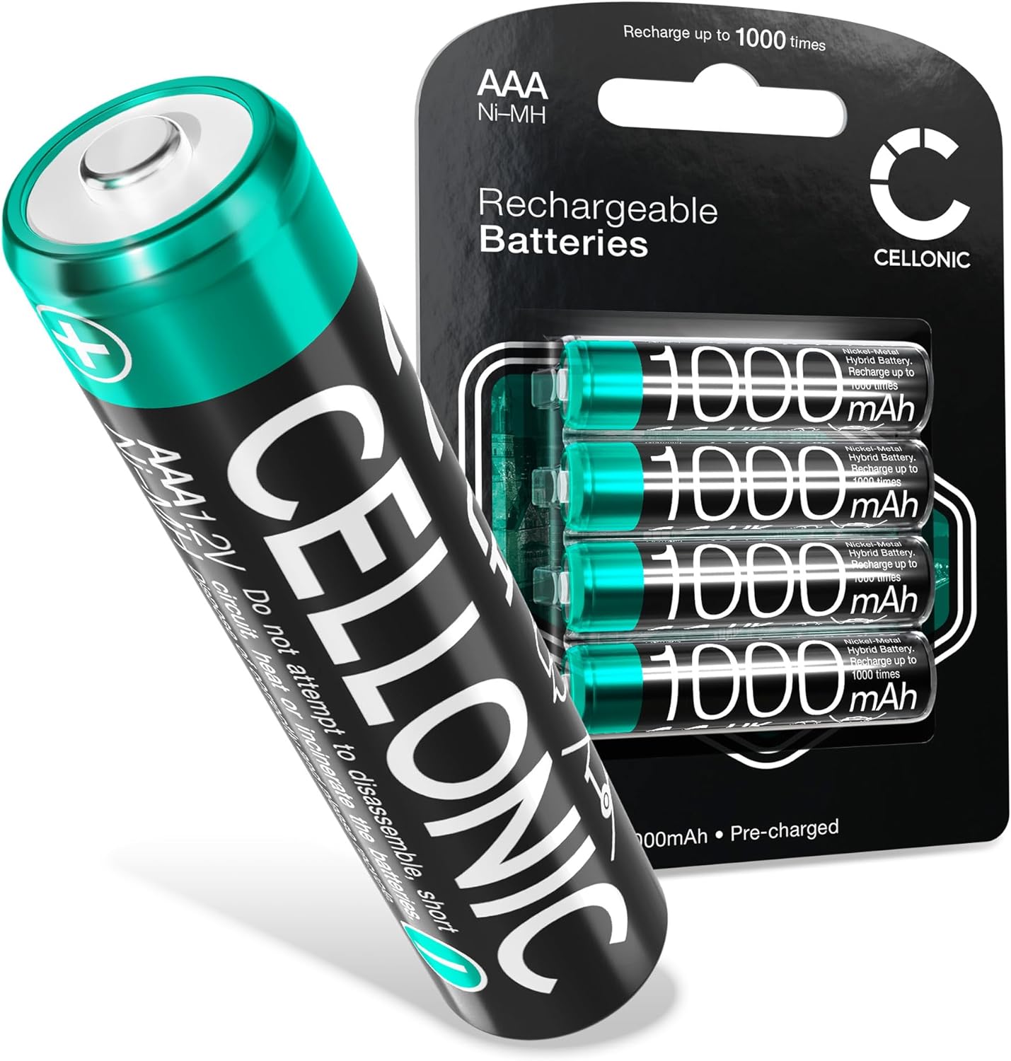 CELLONIC® Fixed Phone Battery 4 x 1000 mAh AAA Compatible with Alcatel Versatis F230 / Alcatel F530 / F390 / XL385 Wireless Home Long Use