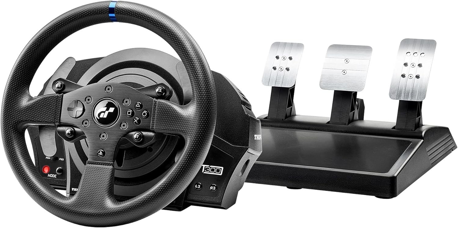 Thrustmaster T300 RS GT Volant de Course avec Retour de Force - Sous Licence Officielle Gran Turismo - Compatible PS5 / PS4 / PC