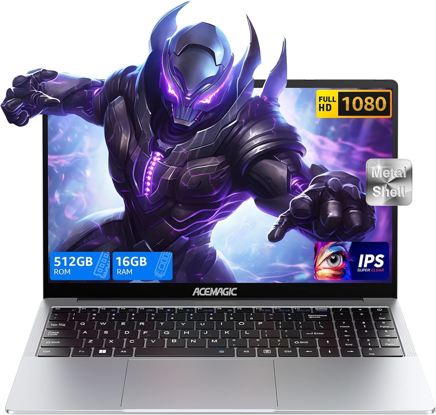 ACEMAGIC Laptop 15.6 Inch 16GB RAM 2666Mhz-3200Mhz DDR4 512GB SSD with in-tel Twin Lake N150 BT5.0,USB 3,2,Upgrade 2025