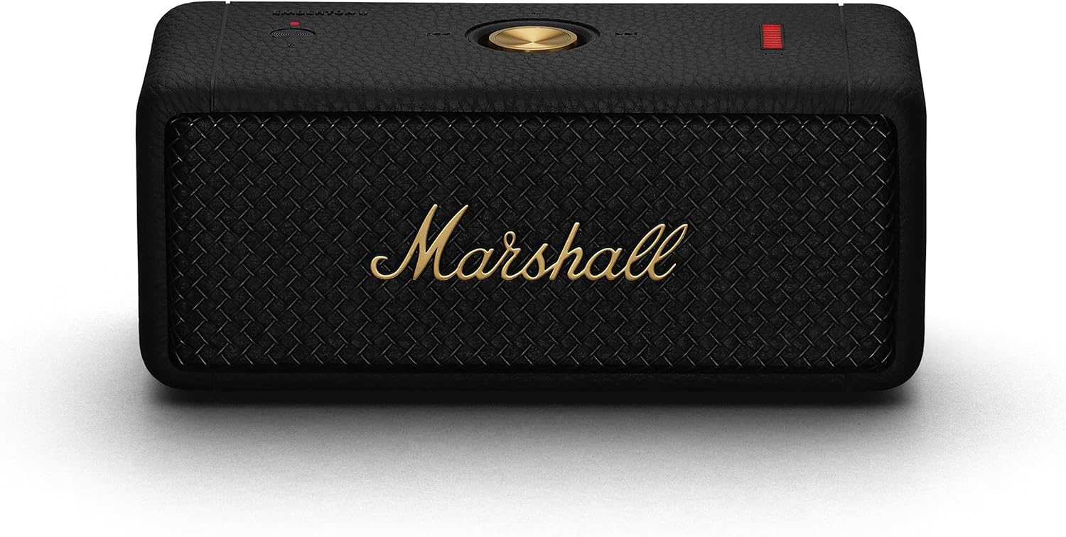 Marshall Emberton II Portable Bluetooth Speaker, Wireless, Water Resistant Speaker - Black