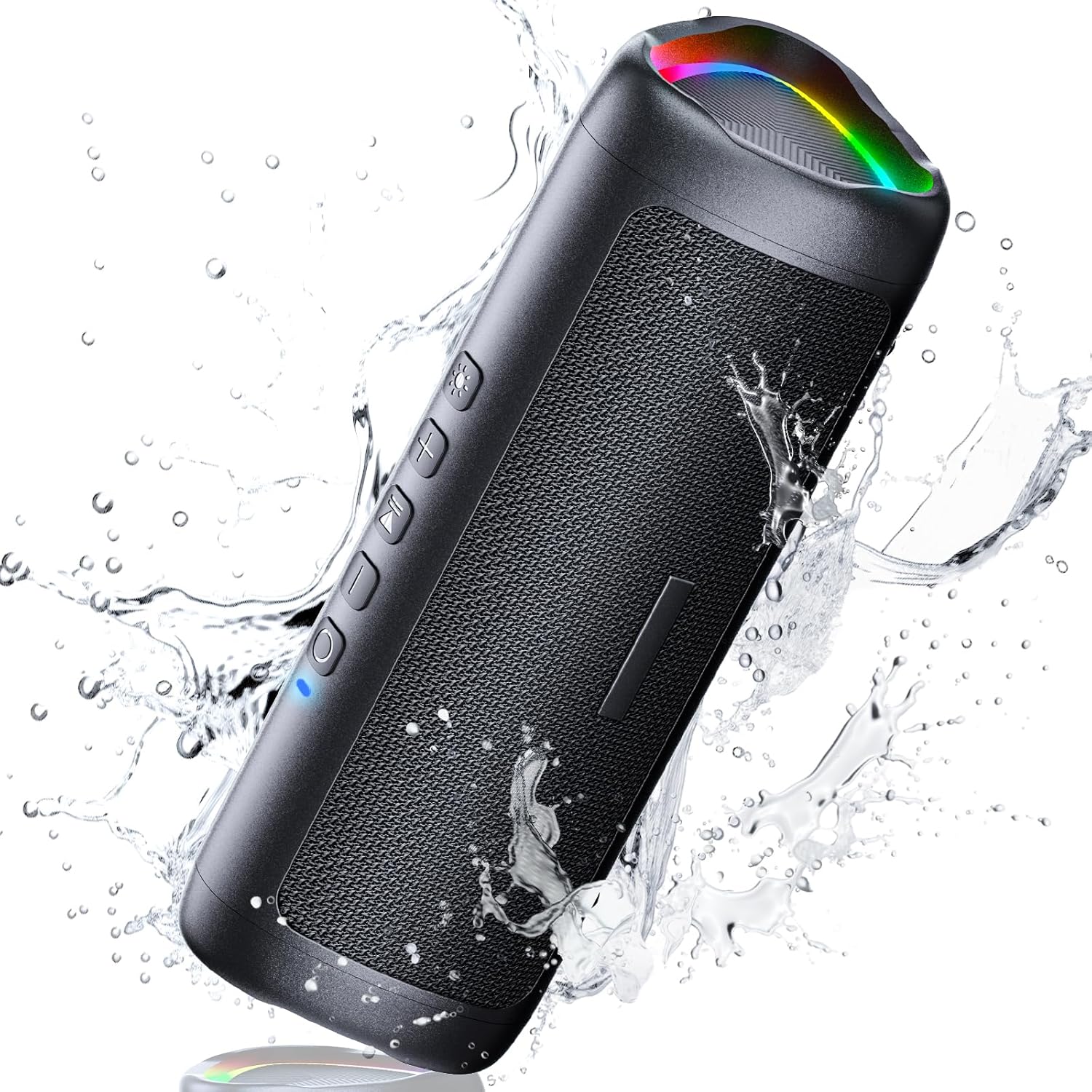 UOHHBOE Portable Bluetooth Speaker 5.3 Wireless Speaker 30W with Pairing TWS 24H Autonomy 30m Distance LED Light RGB Waterproof IPX5 HD Stereo Hands-Free Call for Parties Travel Outdoor