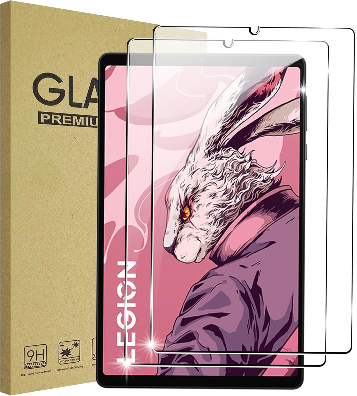 FDHYFGDY 2-Piece Screen Protector for Lenovo Legion Tab (2025/2023) / Lenovo Legion Tab 3rd Gen Tempered Glass, Anti-Scratch, Anti-Bubble, 9H Hardness Screen Protector