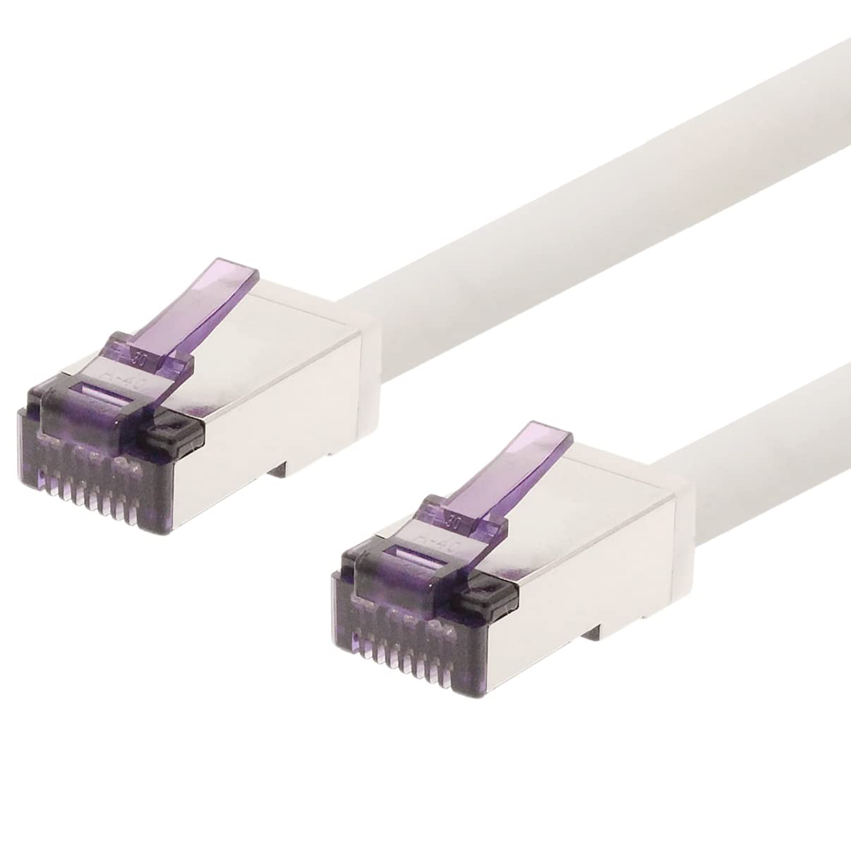 1aTTack.de - 30 m - CAT6a Superflex Ethernet Gigabit LAN RJ45 CAT6 A patch cable 10000 Mbit s SFTP PIMF 500 MHz compatible with CAT6 CAT5 - white - 1 piece