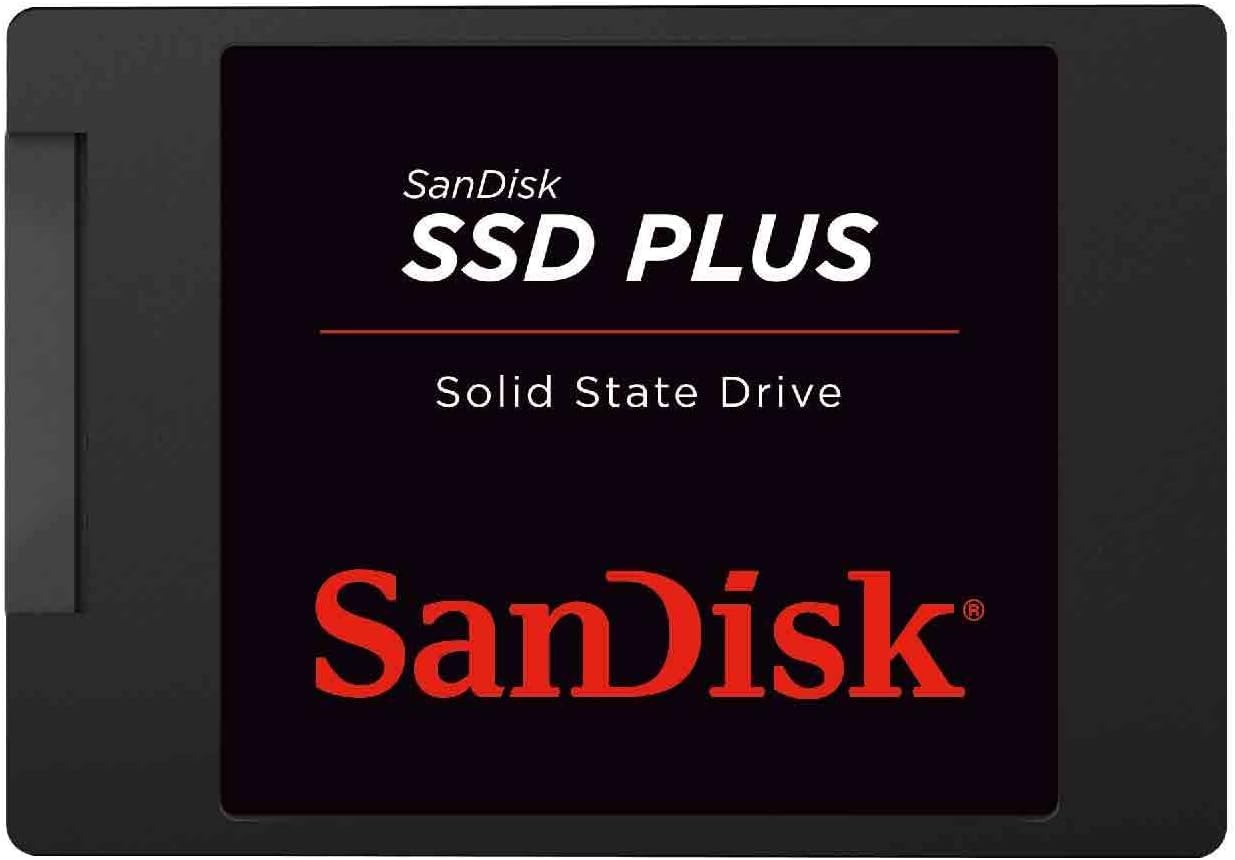 SanDisk SSD PLUS 240 GB Sata III 2.5 Inch Internal SSD, Up to 530 MB/s, Black, Solid State Drive