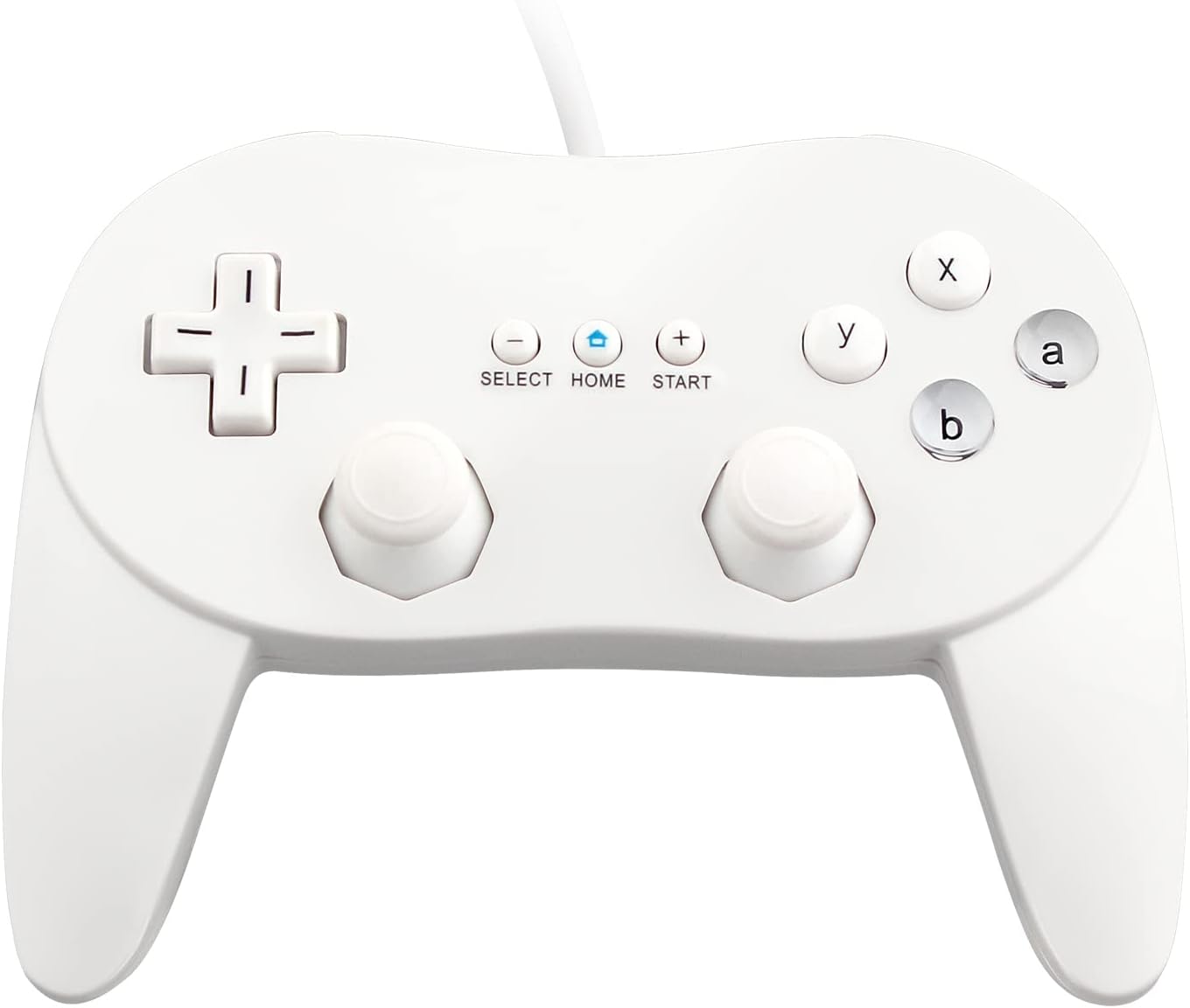OSTENT Manette classique Filaire Pro Gamepad Joystick pour Console de jeux vidéo pour Wii Remote, Couleur Blanc