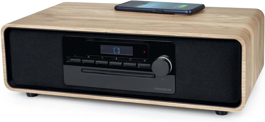 MIC300IBT Micro CD USB Bluetooth AUX-in + Wireless Charger and USB THOMSON