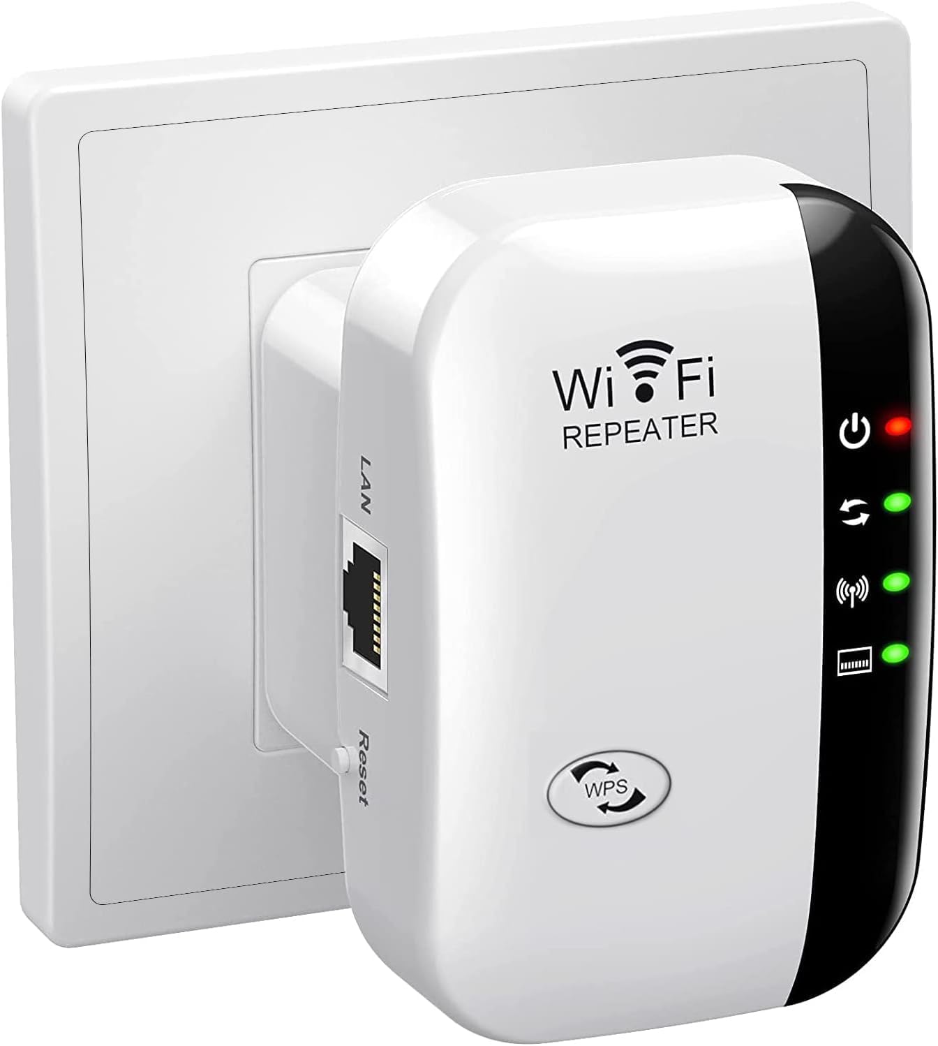Powerful WiFi Repeater 300Mbps Powerful WiFi Amplifier 2.4GHz WiFi Range Booster WiFi Repeater Wireless Extender with Ethernet Port, WiFi Extender WiFi Booster, RJ45, WPS Protection