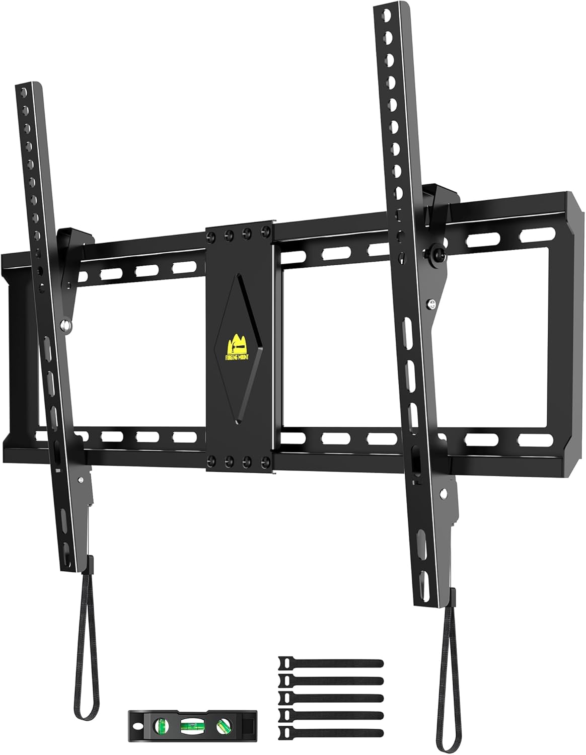 FORGING MOUNT Tilting TV Wall Mount for 37-82 Inch LED LCD OLED and Curved Screens, Tilting TV Wall Mount for TVs up to 60 kg, Max VESA 600 x 400 mm, Bubble Level Included
