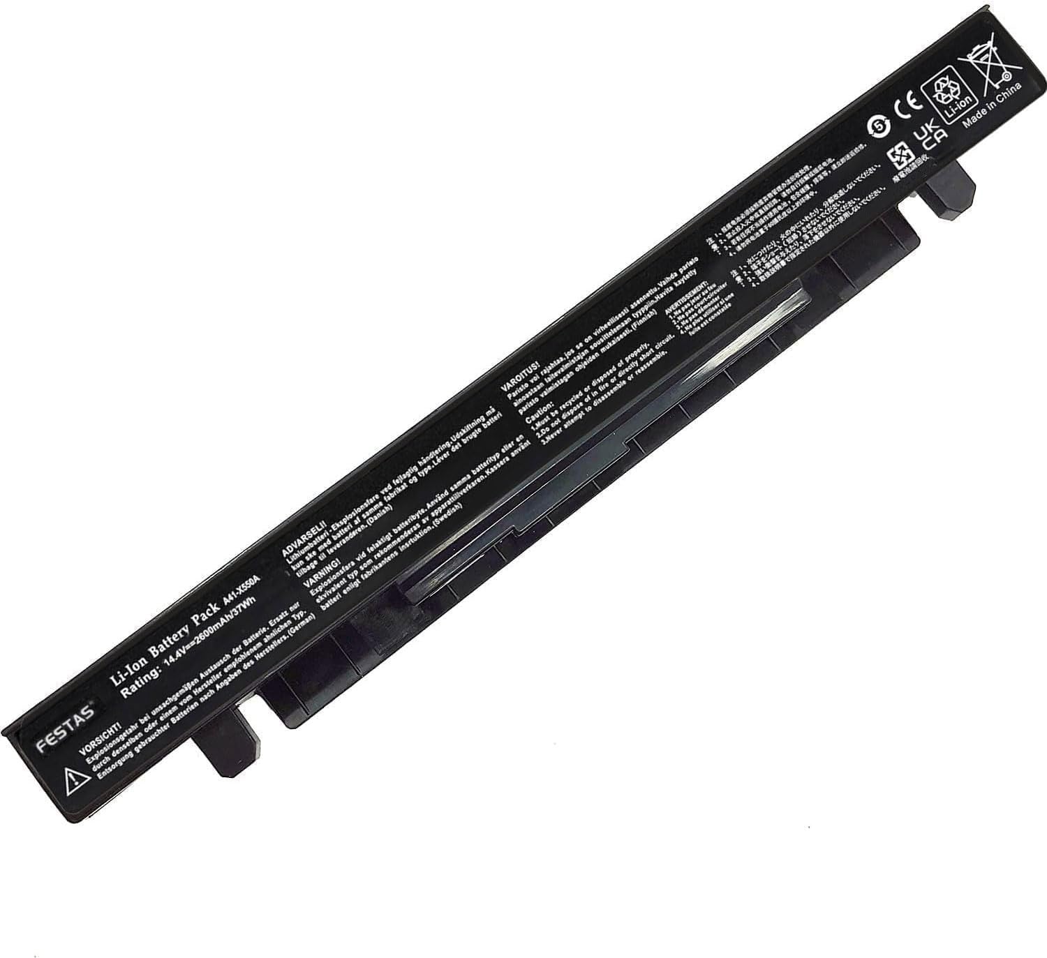 FESTAS 14.4V 2600mAh/37Wh A41-X550A A41-X550 Battery Compatible with ASUS X550 X552 X550L X550CA X550C X550LB X550CC X552C R409 R510C R510CC R510CC R510CC 510J Regular 510JK R510L F550 F552C Laptop