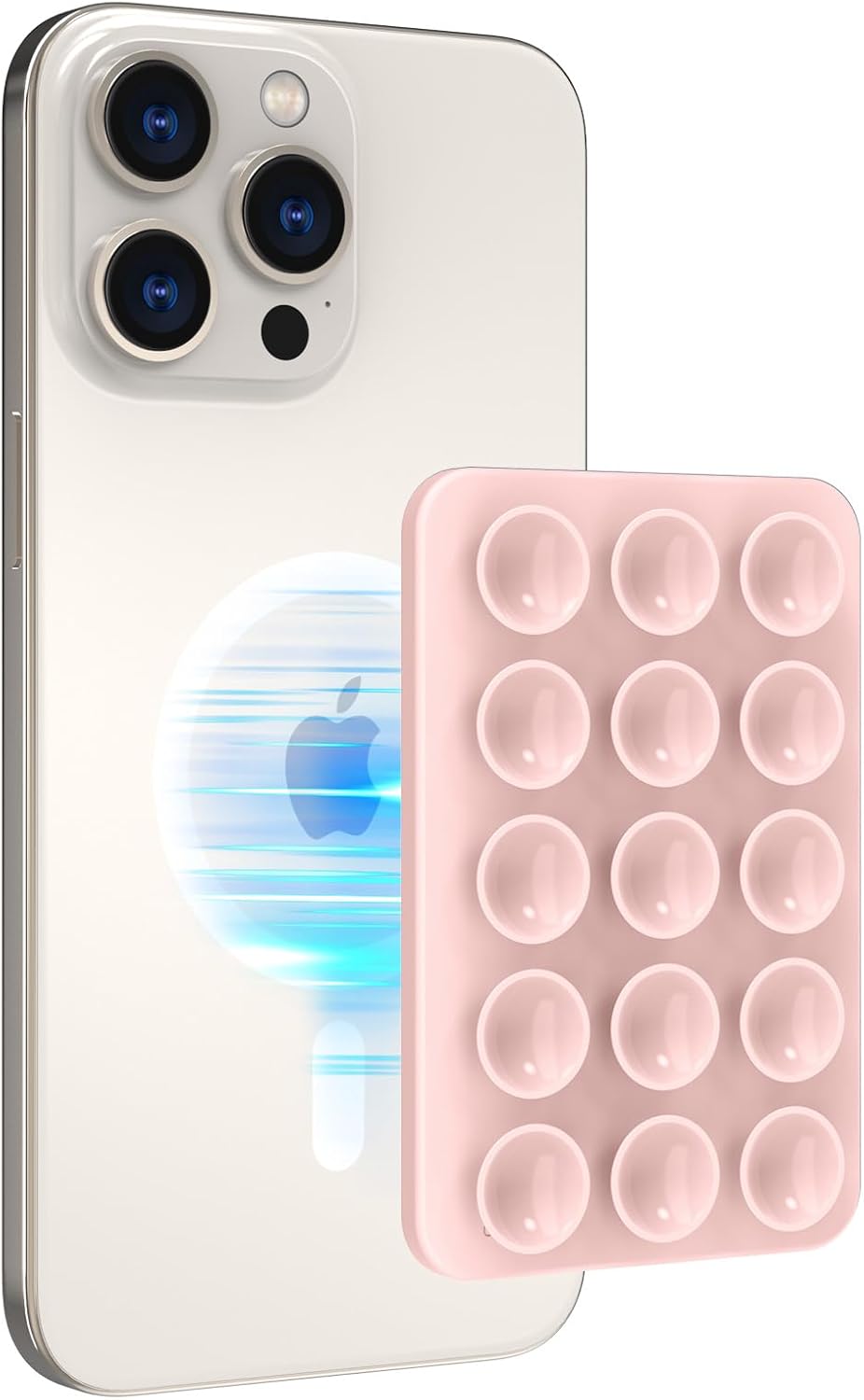 AHASTYLE Magnetic Suction Phone Holder for iPhone 16/15/14/13/12 Series Silicone Suction Cup Holder for Phone Case, Mobile Phone Holder for TikTok Videos and Selfies