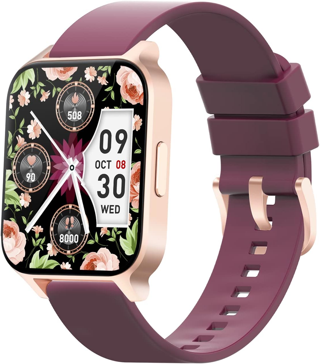 Cloudpoem Women's Smartwatch Sport Pedometer Heart Rate Oximeter for Android iOS SMS Call Notification Waterproof IP68 Stopwatch for Running Calories Spent Purple