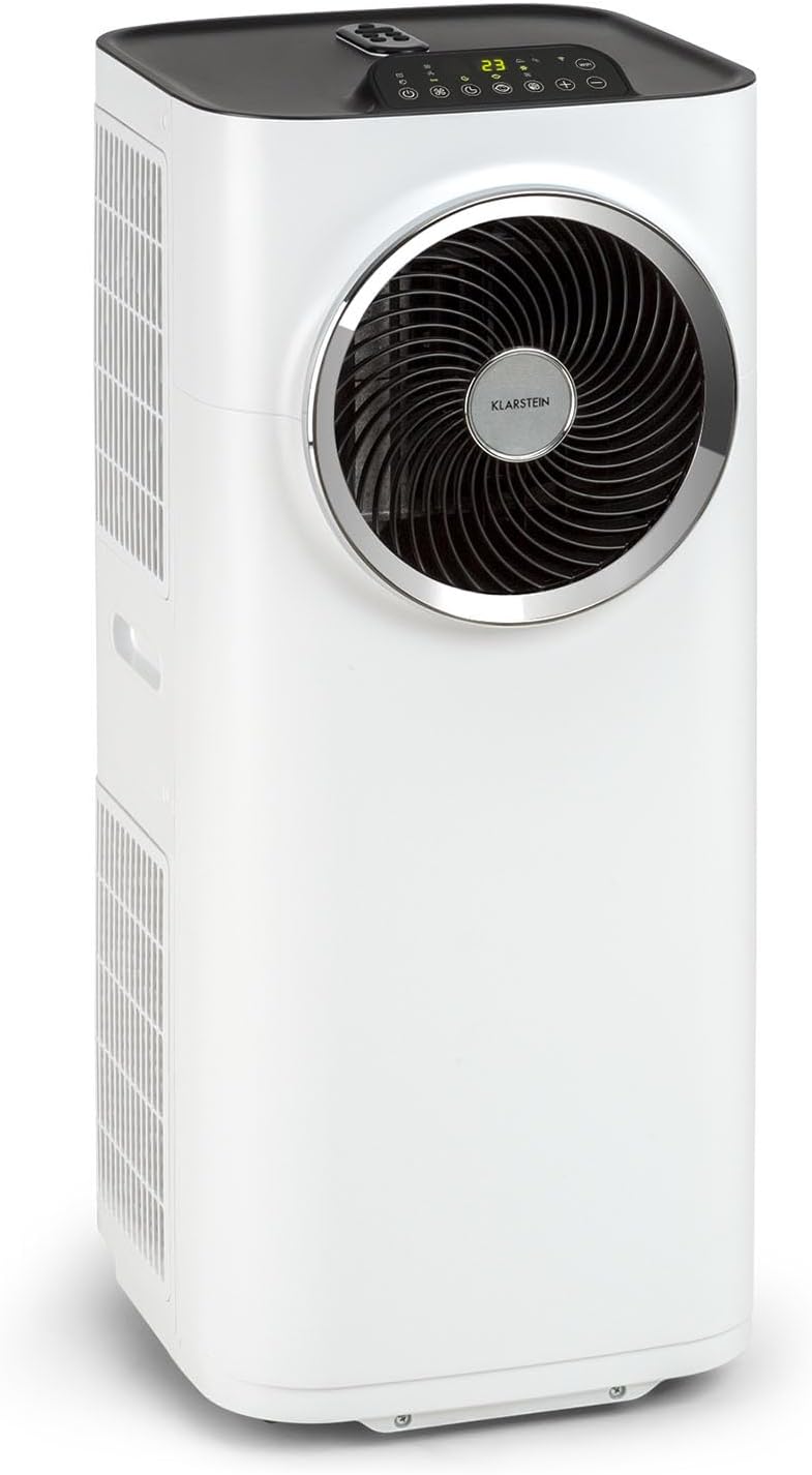 Klarstein Silent Mobile Air Conditioner, 5 in 1 Portable Air Conditioner, Mini Air Conditioner, Purifier and Odour Elimination, Night Mode, Air Dehumidifier, Low Consumption, 10K BTU, Air Conditioners