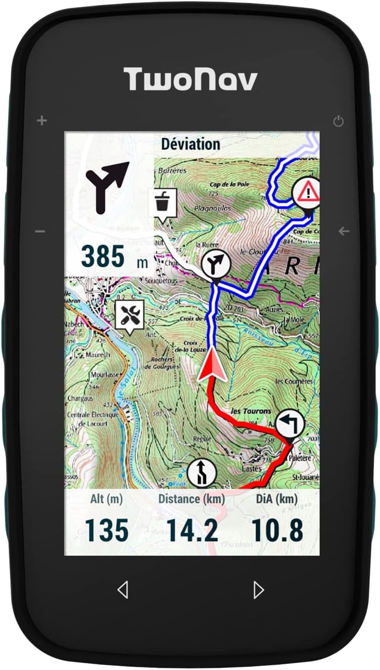 TwoNav Cross Plus 3.2 Inch Sports GPS for Mountain Biking, Biking, Trekking and Hiking with Maps Included Turquoise