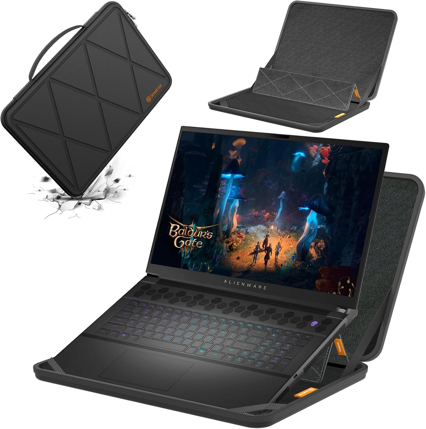 Smatree MS134 Hard EVA Protective Case with Stand Compatible for 18 Inch Alienware 18 Area-51 Gaming Laptop, for Alienware M18/m18 R2 Gaming Laptop, Waterproof and Slim Case