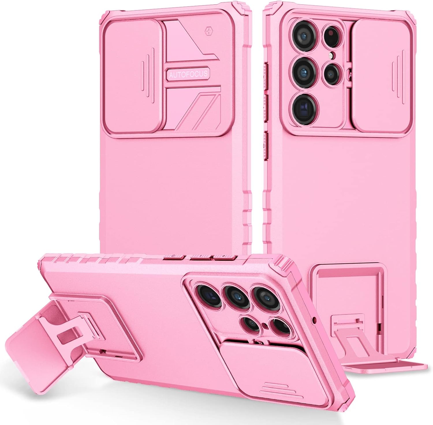 Case Tablet PC Étui à kickstand en silicone compatible for Samsung Galaxy A33 5G, [3 Ways debout] Case de support vertical et horizontal, casse de téléphone de protection du corps complet du corps har