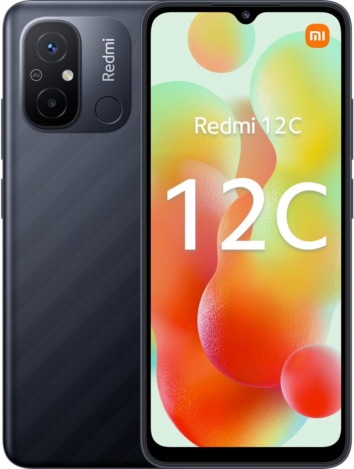 Xiaomi REDMI 12C 4/128GB Grey, 6.71'' Display, Unlocked Smartphone, 5000 mAh Battery, 128GB ROM, 4GB RAM, Android 12, MediaTek Helio G85 Octocore Processor Up to 2.0GHz