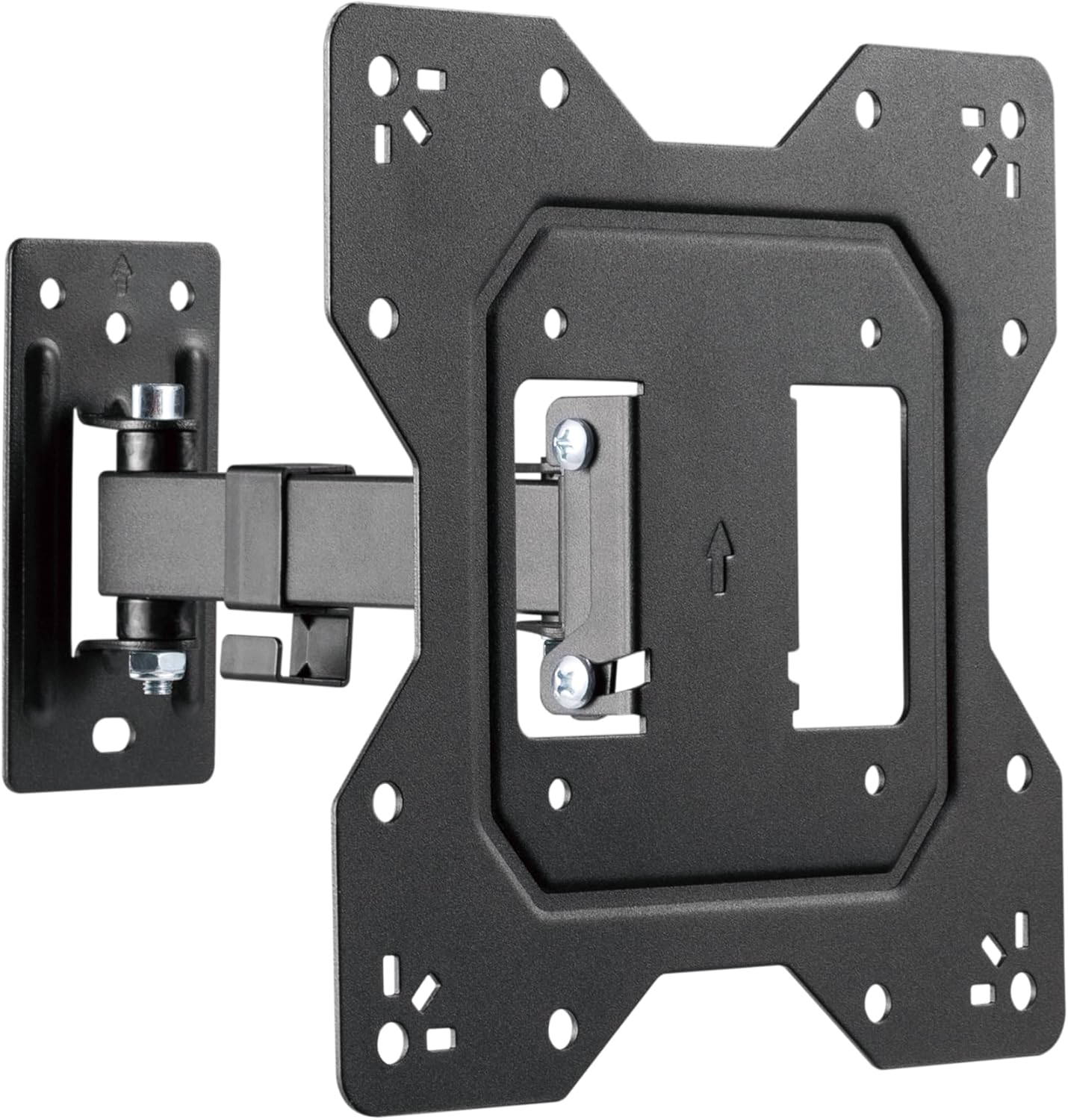 PureMounts TV Wall Mount, Universal Tilt and Swivel Mount, Max. VESA 200 x 200 mm, for Flat and Curved TV Monitors 23-43 Inches up to 30 kg, Black