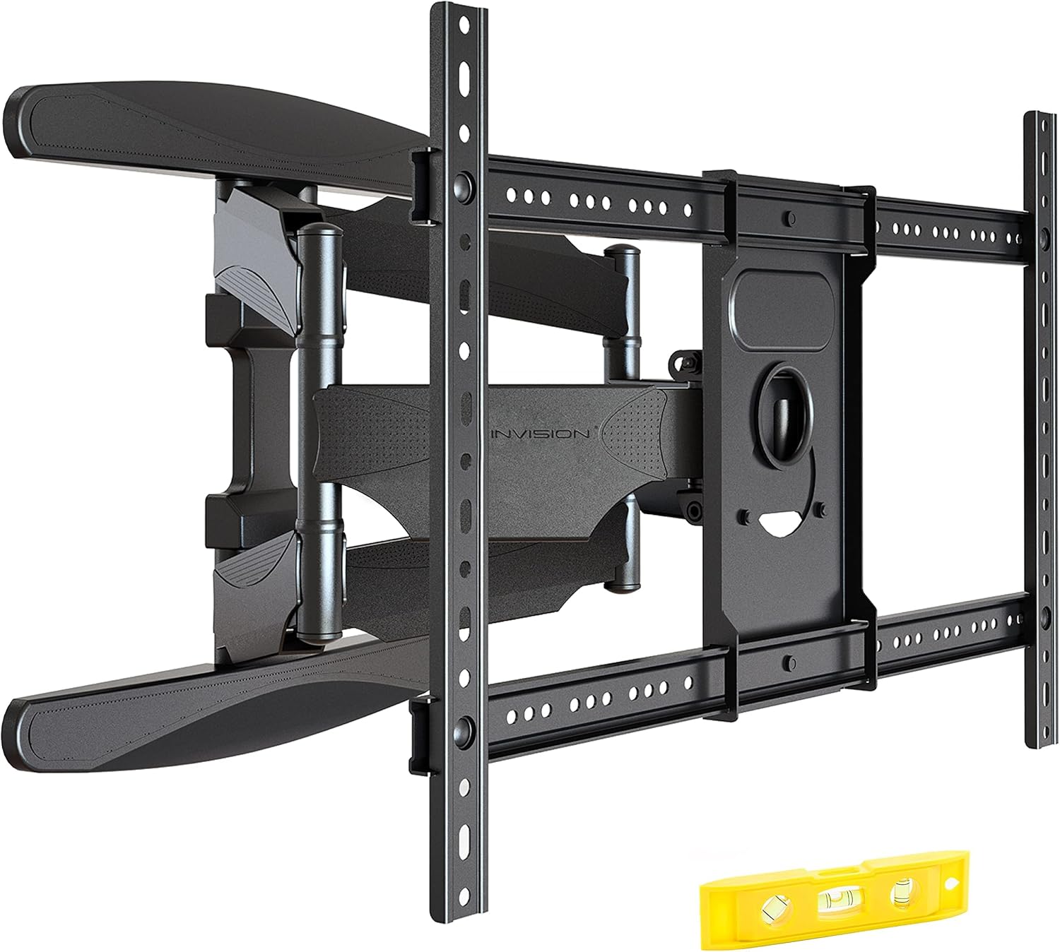 Invision TV Wall Mount Double Arm for 37 to 75 Inch Screens, Ultra Strong Tilting and Extending with Bubble Level, VESA 200x200mm to 600mm (W) x 400mm (H) up to 50kg (DXL-IA)