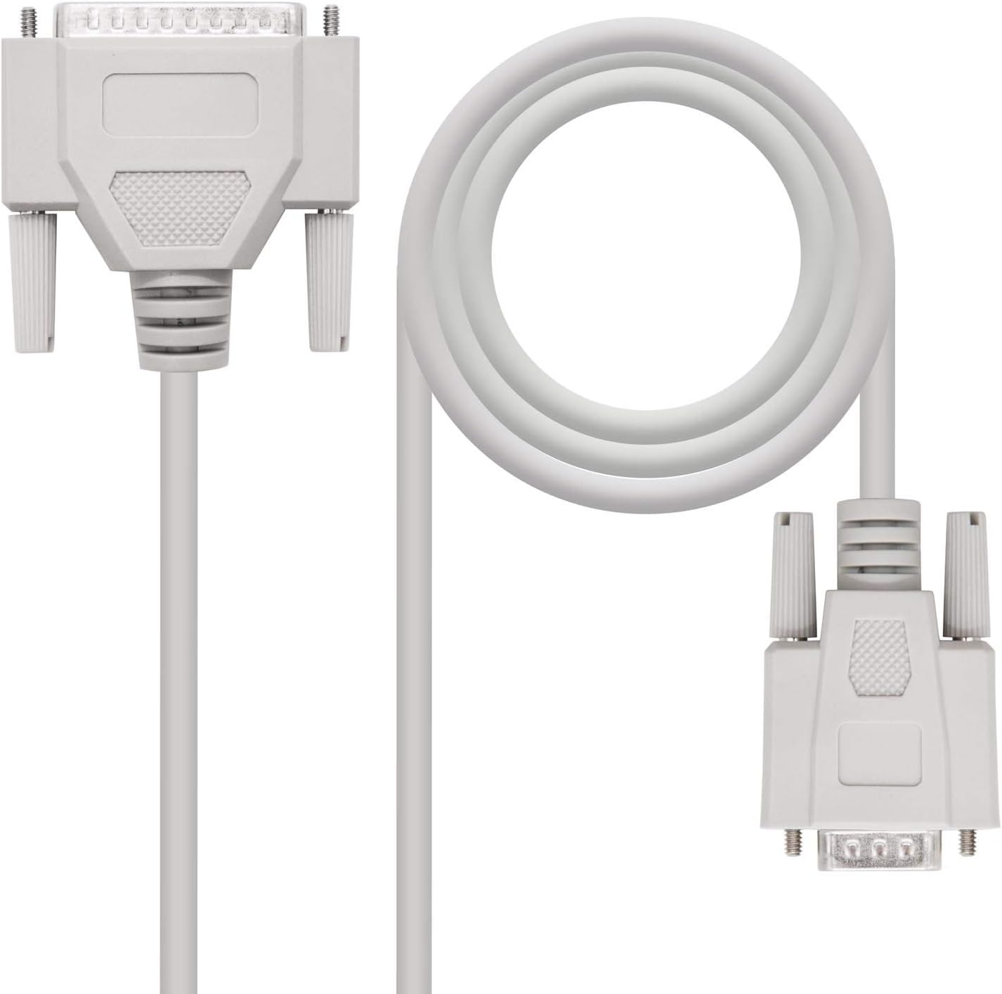 NanoCable 10.14.0802 - RS232 null modem serie cable, DB9/DB25, female-male, 1.8 m