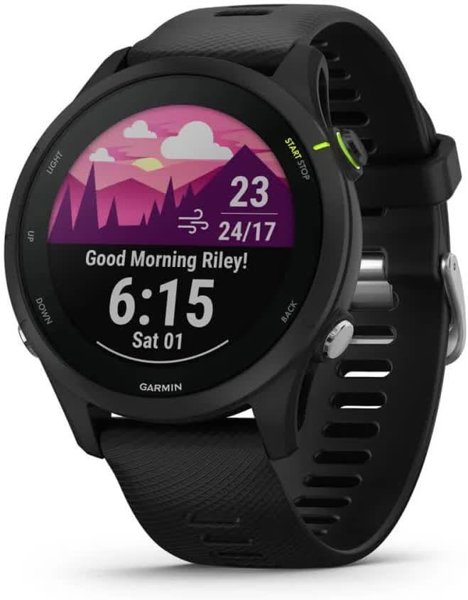 Garmin Forerunner 255, Music - GPS Multisport Smart Running Watch - Black - 46mm Case