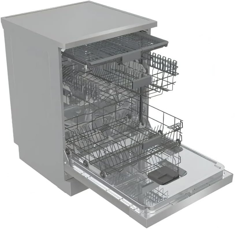 HISENSE HS643C90X Dishwasher, 16 Lids, 6 Programs, 3 Baskets, Grey C
