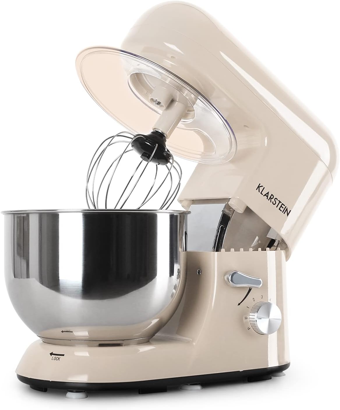 Klarstein Multi-Function Mixer with Stand Mixer, 5L Bowl, 2000W Food Processor, Dough Hook, Multifunctional Food Processor, Kitchen Electric Mixer, 6 Speed Planetary Rotation