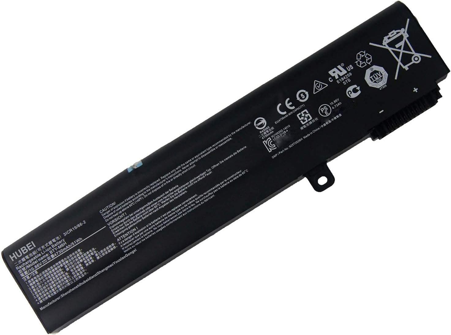 BTY-M6H Replacement Laptop Battery for MSI PE60 GE62 GE63 GE72 GE73 GL62 GL63 GL72 GL73 GP62 GP63 GP72 GP73 PE70 PL62 MS-16J1 MS-1792 (10.8V 5 V 1Wh)