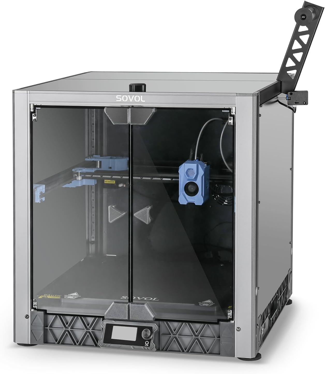 Sovol SV08 Enclosure 3D Printer, Metal, Tempered Glass, Open Housing, Constant Temperature, Dustproof, Transparent Case for SV08 3D Printer