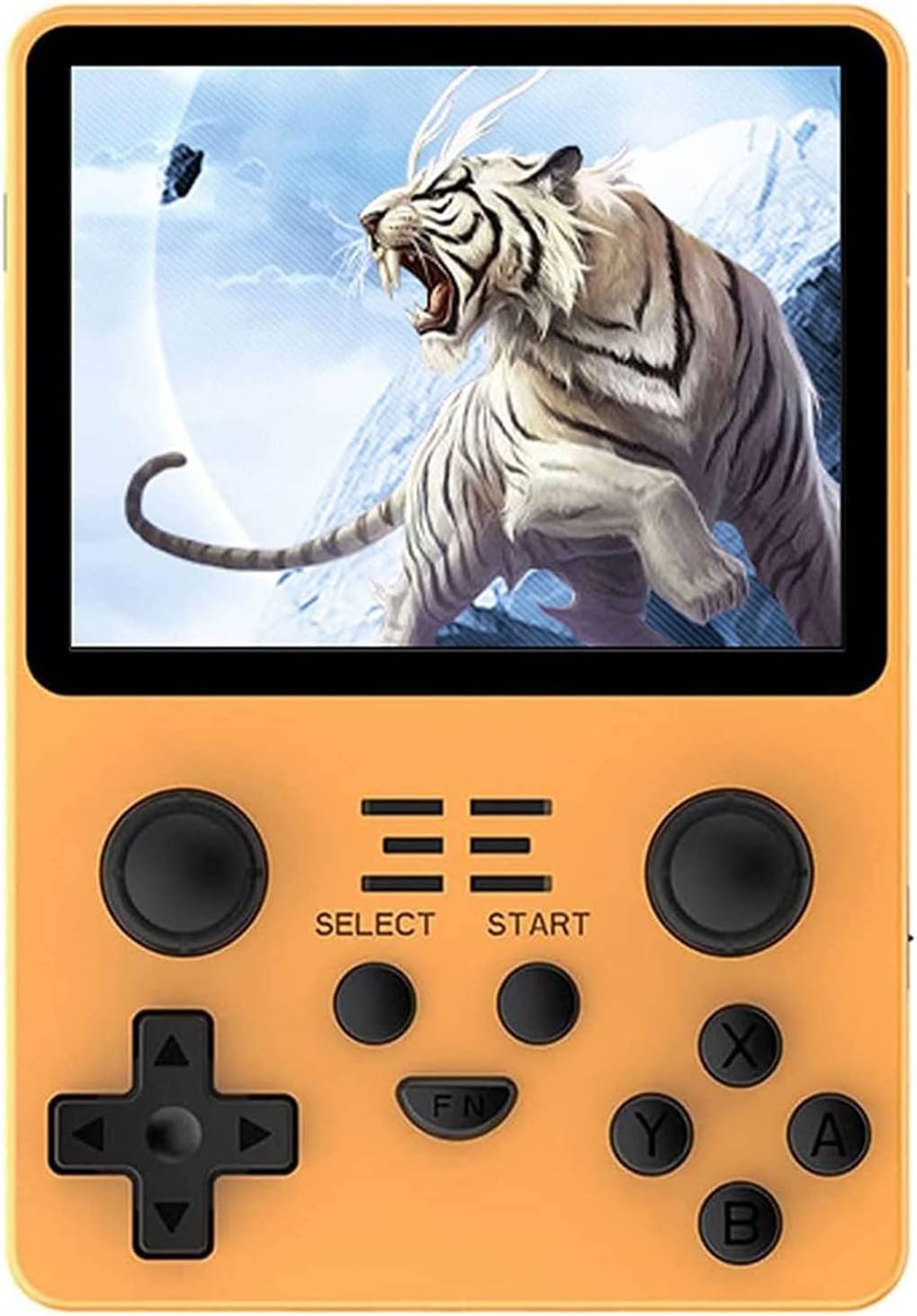 AIUOUS Powkiddy RGB20S Portable Retro Game Console Built in 15000 Games 64GB 3.5" IPS Screen Open Source System (Yellow)