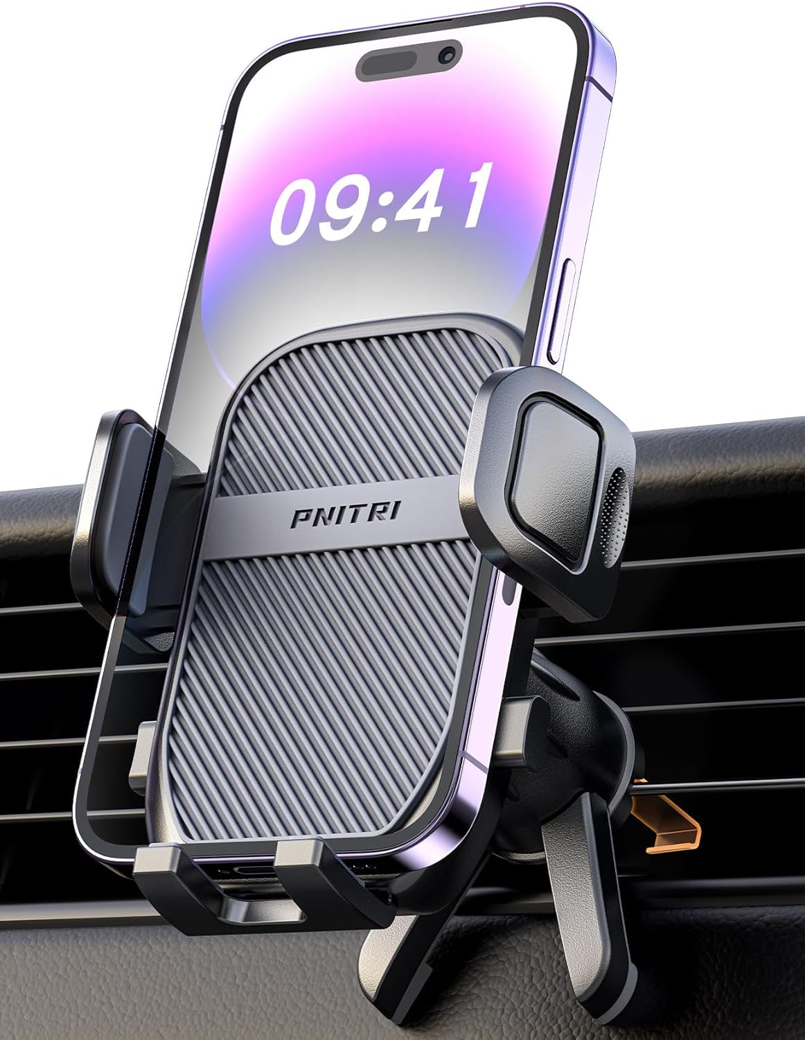 Pnitri 360 Degree Rotating Triple Stabilisation Phone Holder Compatible with GPS iPhone Samsung Smartphones 4.0-7.0 Inches