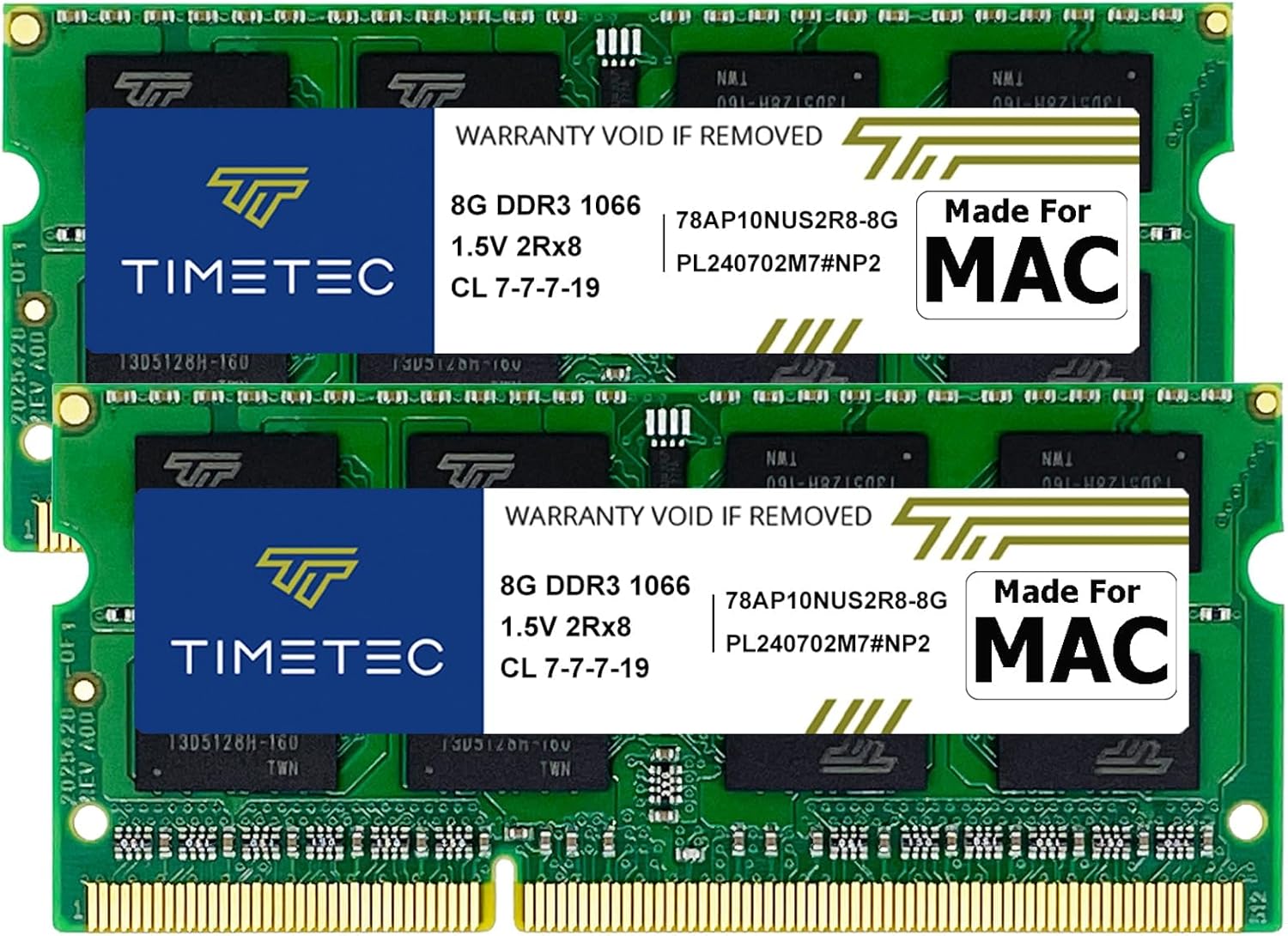 Timetec 16GB KIT(2x8GB) Compatible for Apple DDR3 1067MHz/1066MHz PC3-8500 RAM for Mac Book (Mid 2010 13 inch), Mac Book Pro (Mid 2010 13 inches), iMac (End 2009 27 inches), Mac Mini (Mi-2010) RAM Mac