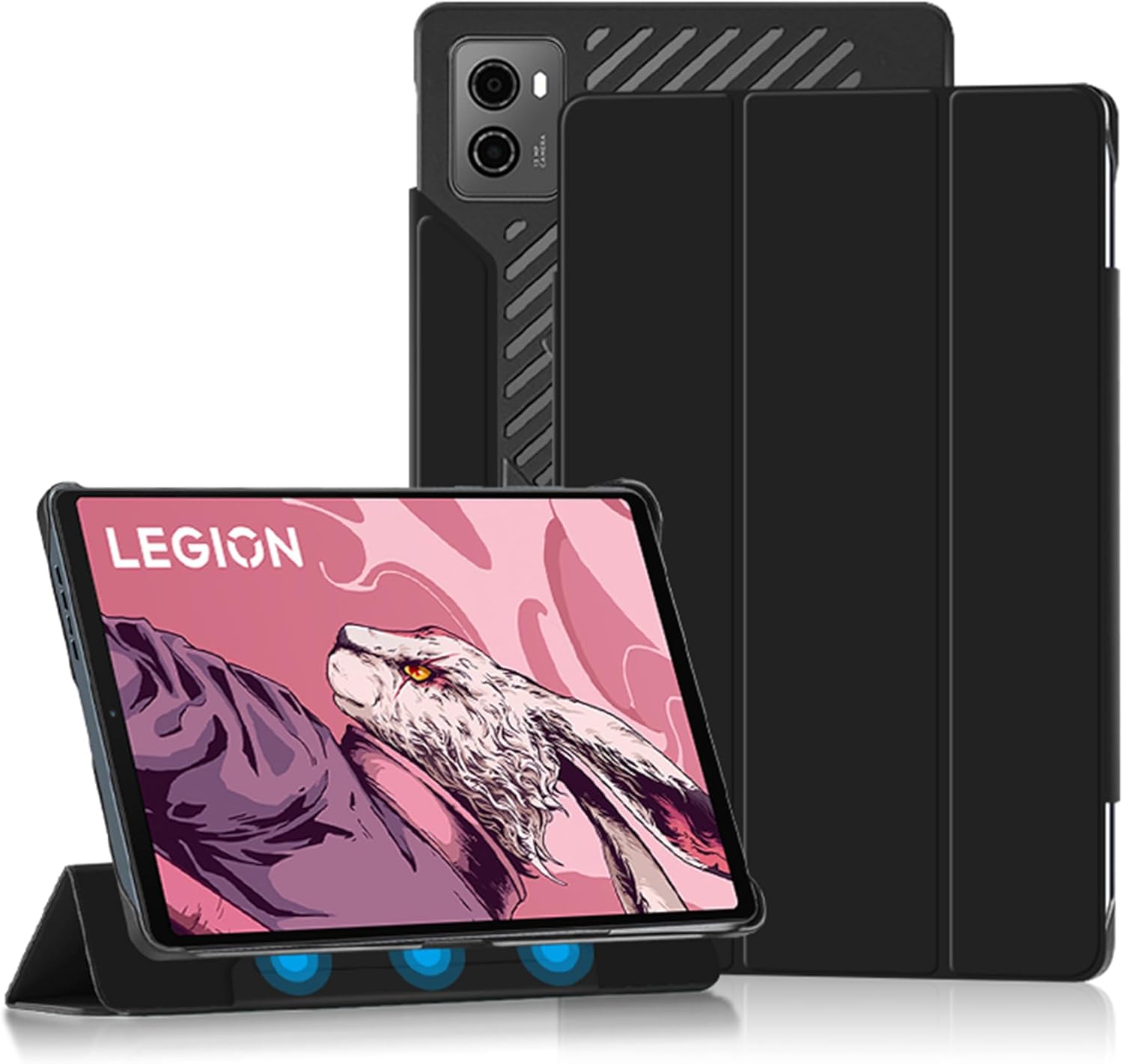 FDHYFGDY Case for Lenovo Legion Tab/Lenovo Legion Y700 2023 Magnetic Case, Ultra Slim Lightweight Cooling Protective Case Cover - with Auto Wake/Sleep Function, Black