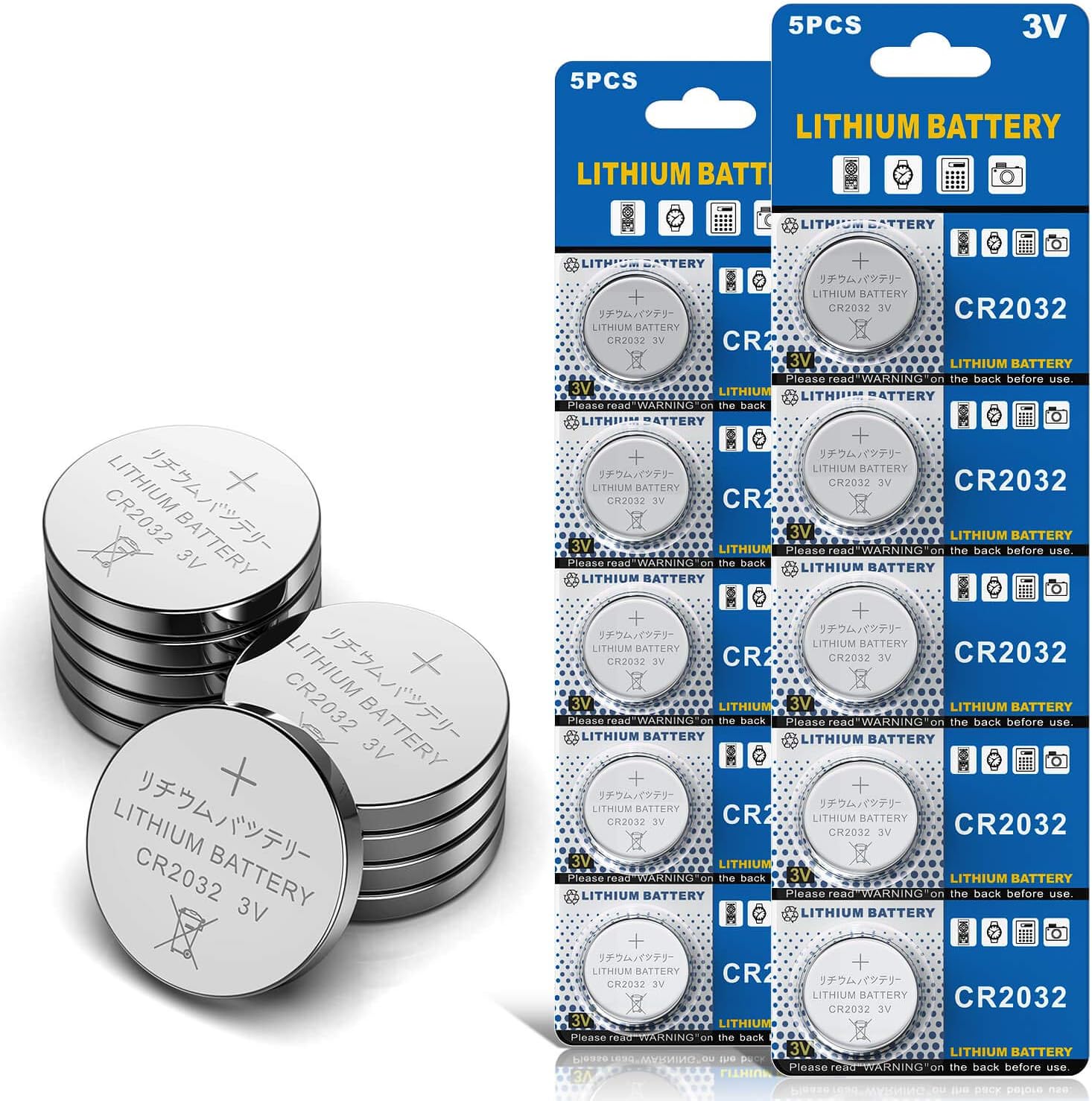 Lithium Battery (CR 2032, Blister of 10 Lithium Batteries 3V)