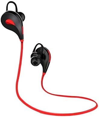 Ecouteurs Bluetooth Sport pour ALCATEL 1B Smartphone sans Fil Bouton Son Kit Main Libre Intra-AURICULAIRE Universel (Rouge)