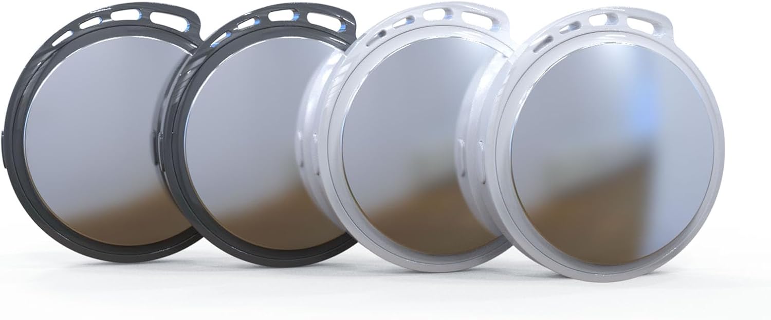 SAMNISOO Smart Tag, Tracker For Use with the Find App (iOS Only), Key Finder, Replaceable Battery, for Suitcases/Wallets/Bags/Keys (4)