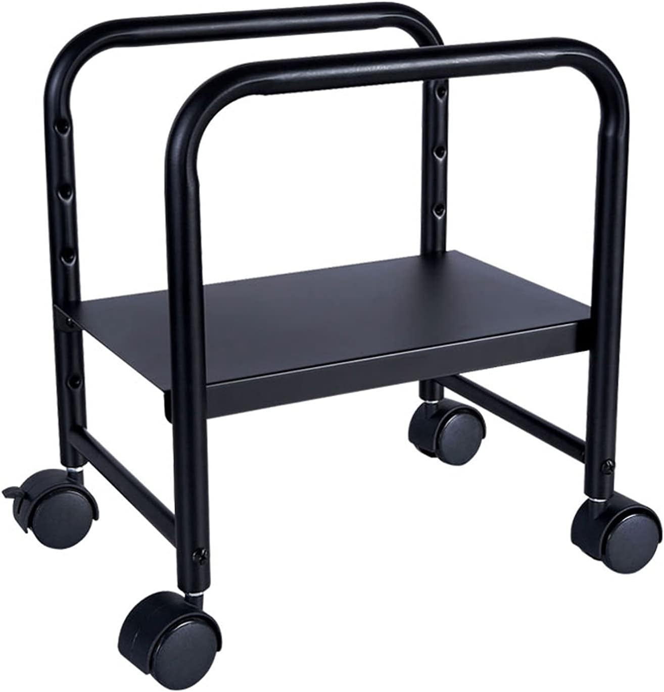 CPU Holder PC Central Processor Steel Roller Stand, PC Host Holder with 28kg Load, Mobile PC Tower Stand with Lockable Caster PU Holder