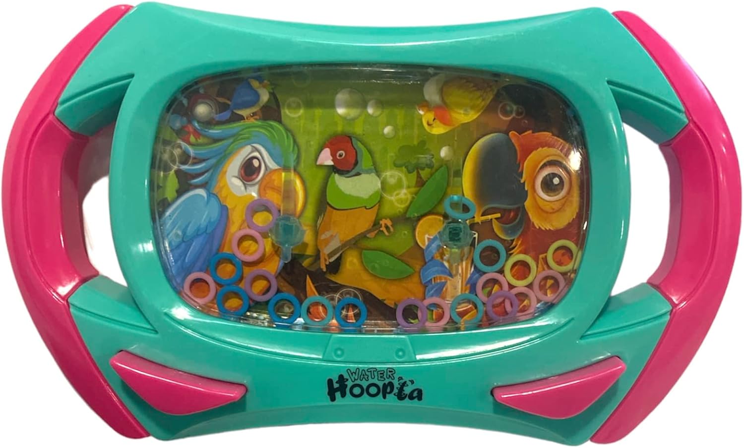 BLUECHOLON Water Console - Ring Water Games for Girls Boys - Travel Skill Game - Aquaplay Water Geme. Aqua Play (Console Green-Pink)