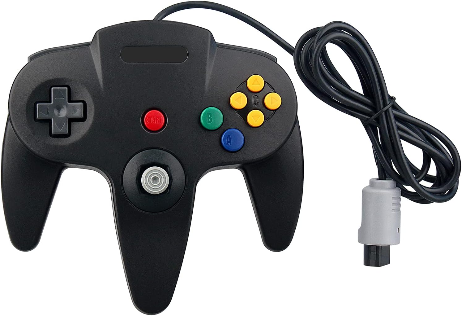 OSTENT Contrôleur filaire Gamepad Joystick Joypad pour Nintendo 64 N64 Console Jeux vidéo Couleur Noir