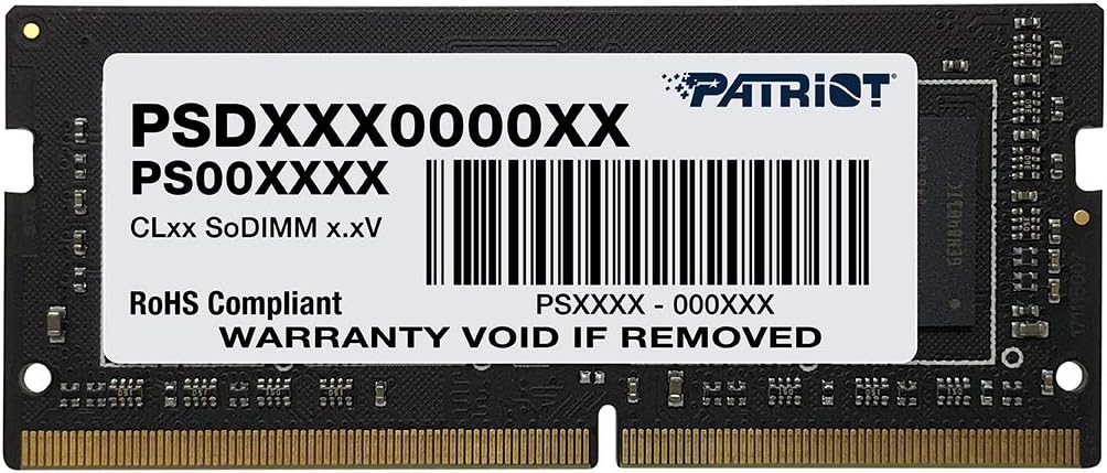 Patriot Memory Signature SODIMM Series DDR4 3200MHz PC4-25600 16GB (1x16GB) C22 Memory Module - PSD416G32002S