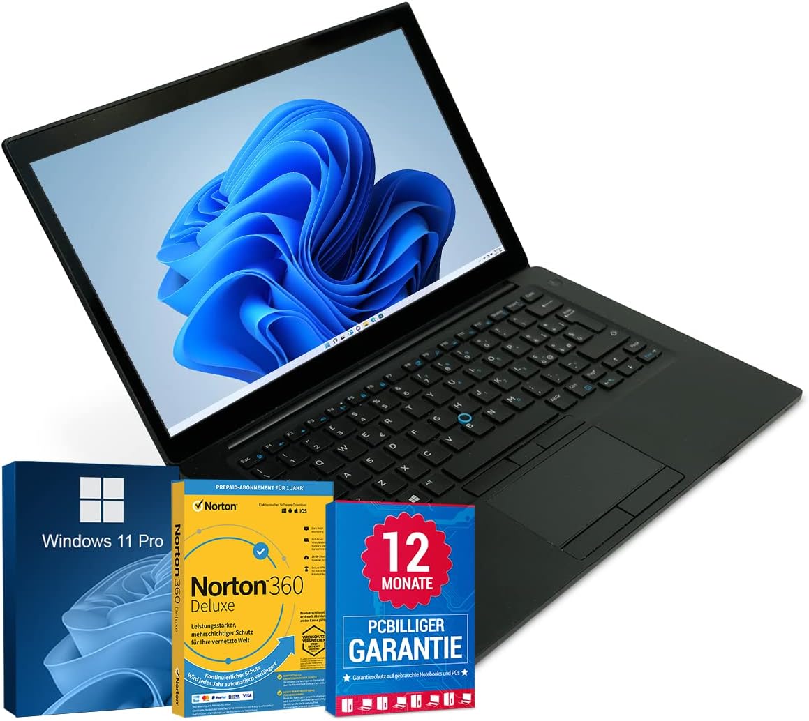 Dell Latitude 7480 14" Full HD Laptop Intel Core i5-7200U up to 3.10GHz 8GB 256GB SSD with Windows 11 Pro and HDMI Antivirus Software Included