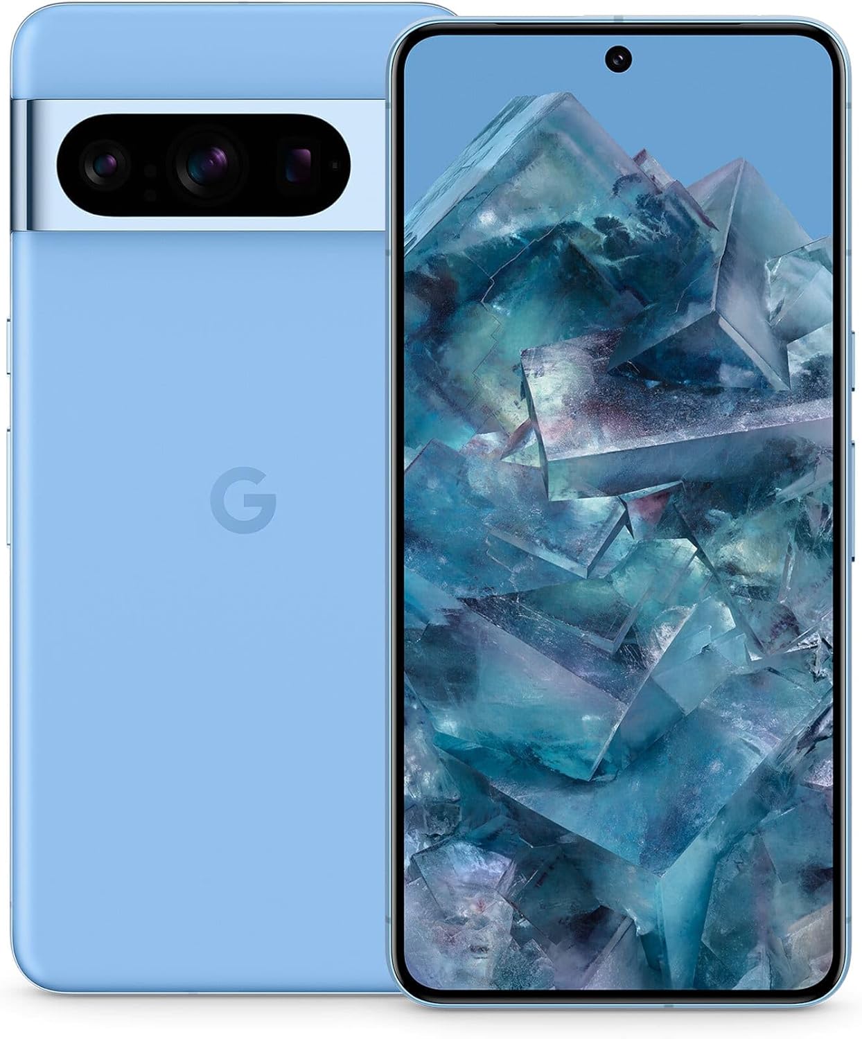 Google Pixel 8 Pro - Unlocked Android Smartphone with Telephoto Lens, 24 Hours Battery Life and Super Actua Screen - Azure Blue, 128GB