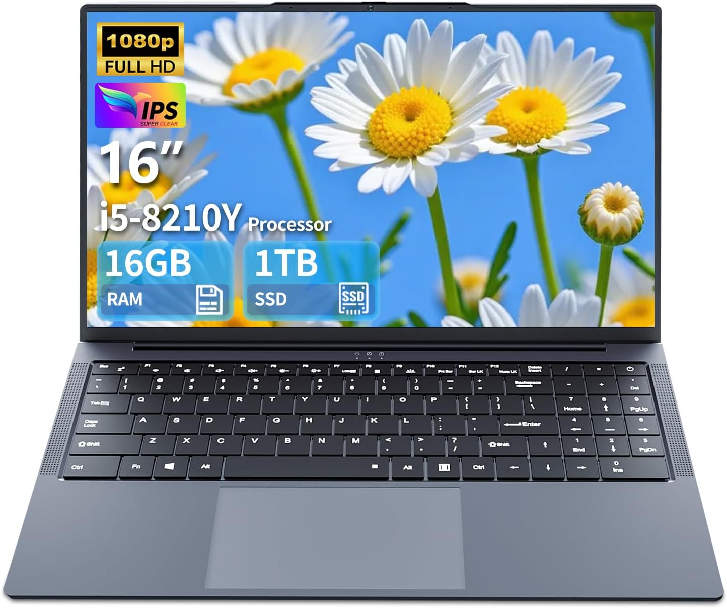 16 Inch Laptop, Core I5 Laptop With Up to 3.60 GHz, 16GB+1TB SSD Laptop, Laptops IPS Screen 1920x 1200 FHD, Laptops Full Size Backlit Keyboard Wi-Fi 5
