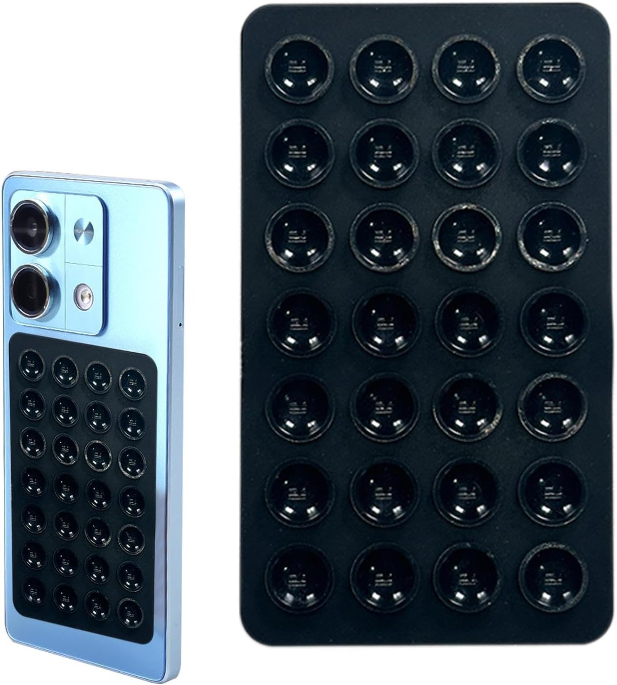 gifyym Silicone Suction Cup Cell Phone Holder Double Sided Suction Cup Cell Phone Holder Compact Smartphone Holder for Selfies, Videos, Chat and Movies Watching