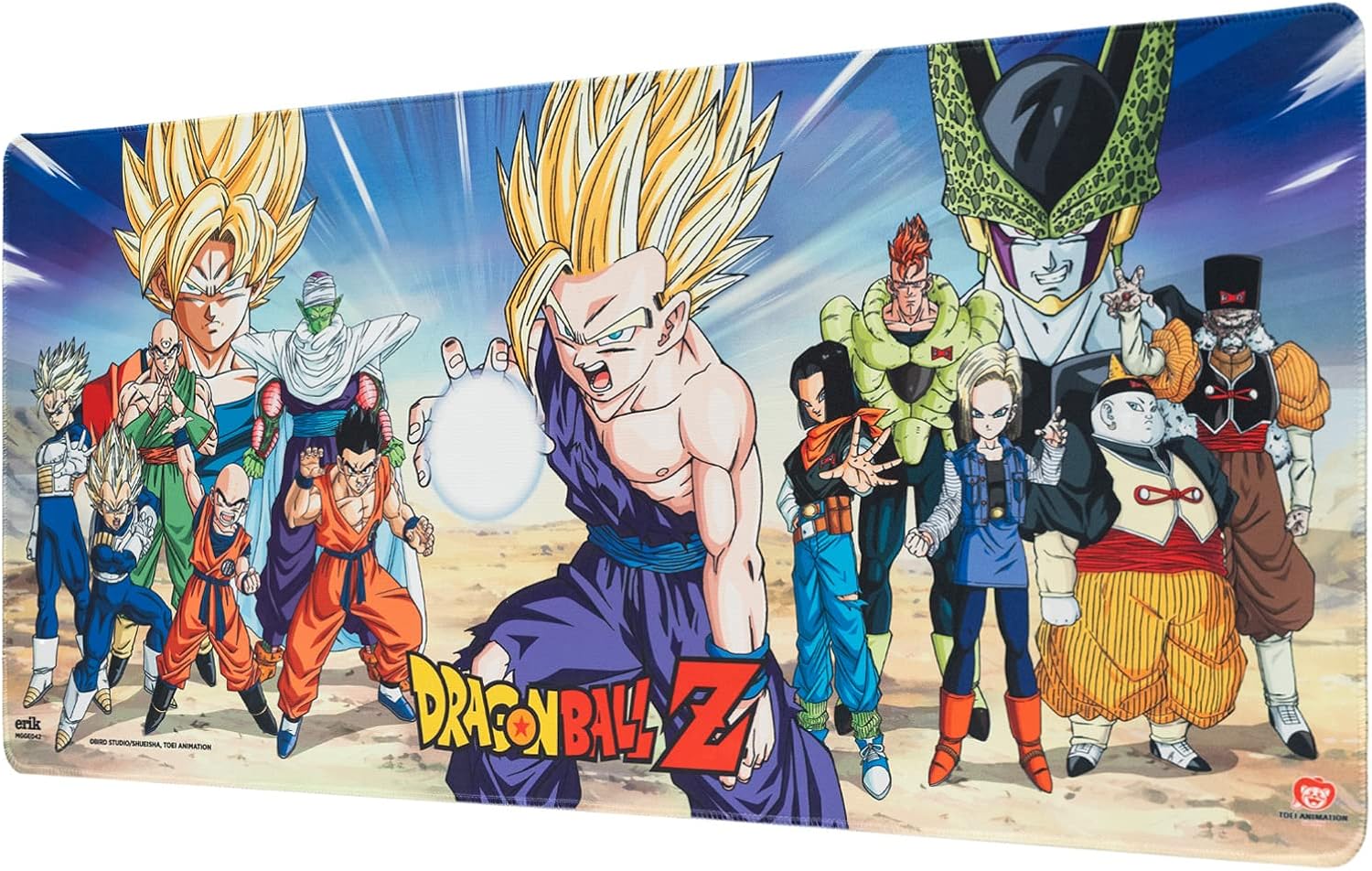 Grupo Erik - XXL Dragon Ball Super Mouse Pad, Saga Cell - Office Mat 80 x 35 cm, Officially Licensed | Office Pad, PC Accessory, Gaming Mouse Pad
