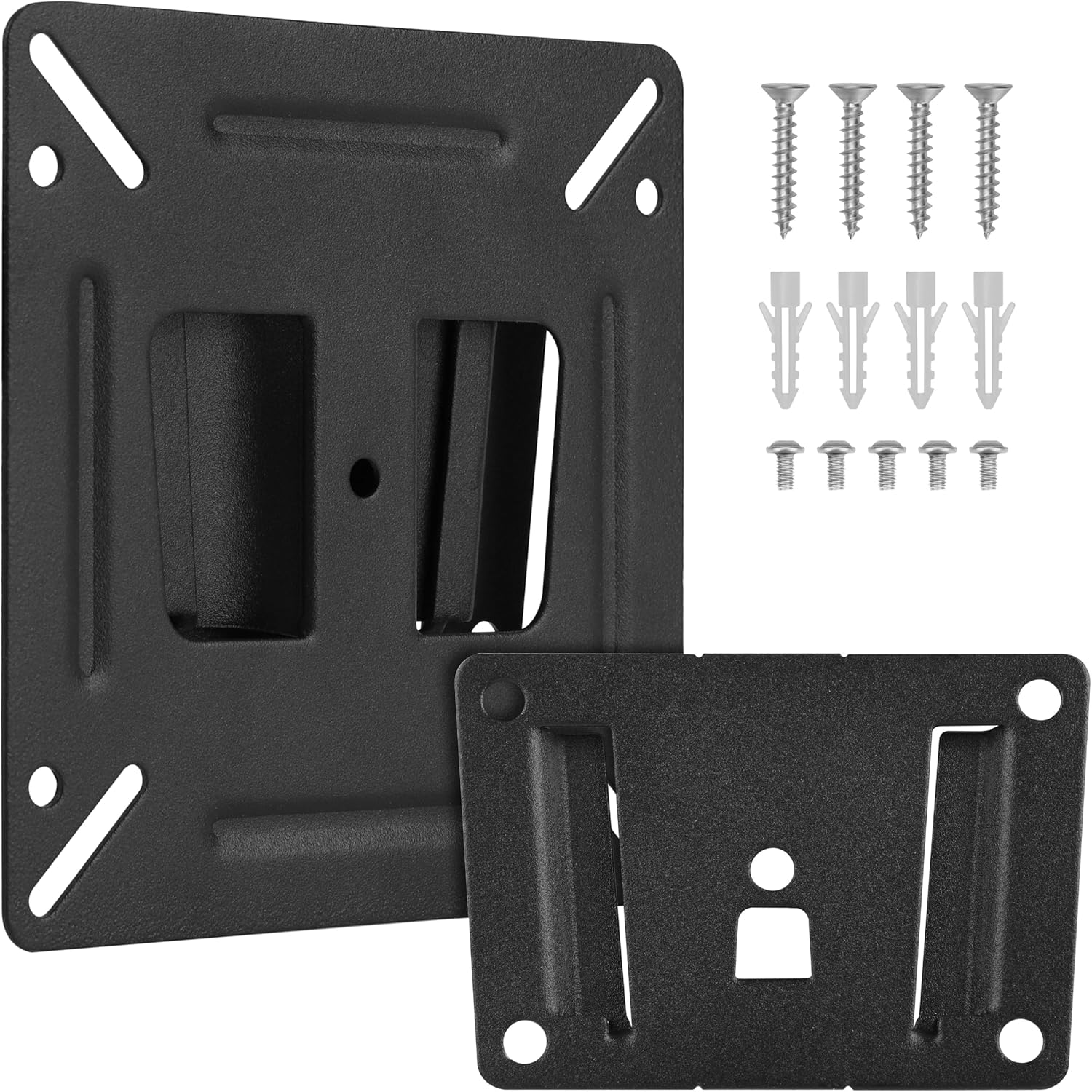 Belle Vous Universal TV Wall Mount for Monitors & Monitors - 15kg Capacity - for 14 to 24 Inch Screens - Low Profile RV / Camper TV Mount for LED, LCD, Flat or Curved Monitors